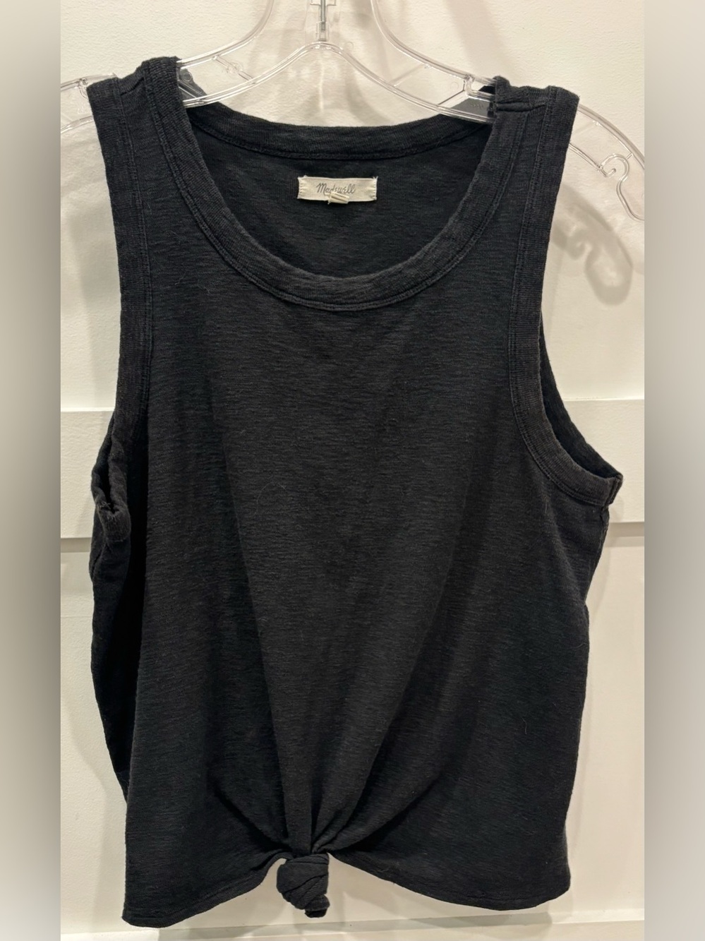 Madewell Black Knot-Front Tank Top